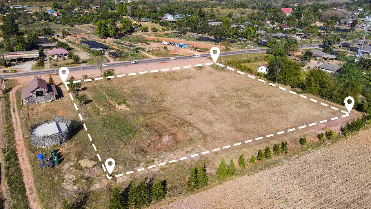 vue aerienne d'un terrain constructible