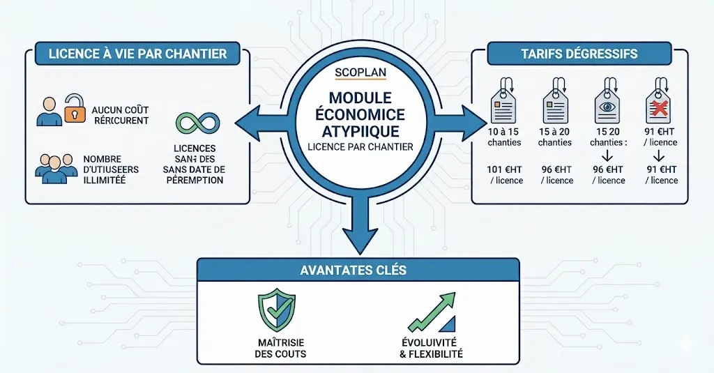 Illustration de la tarification du logiciel immobilier Scoplan